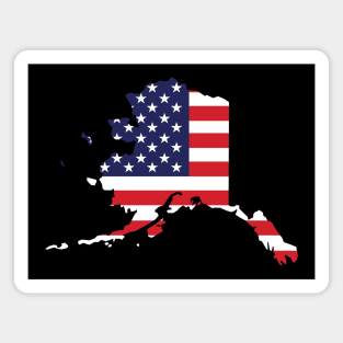Alaska State Shaped Flag Background Magnet